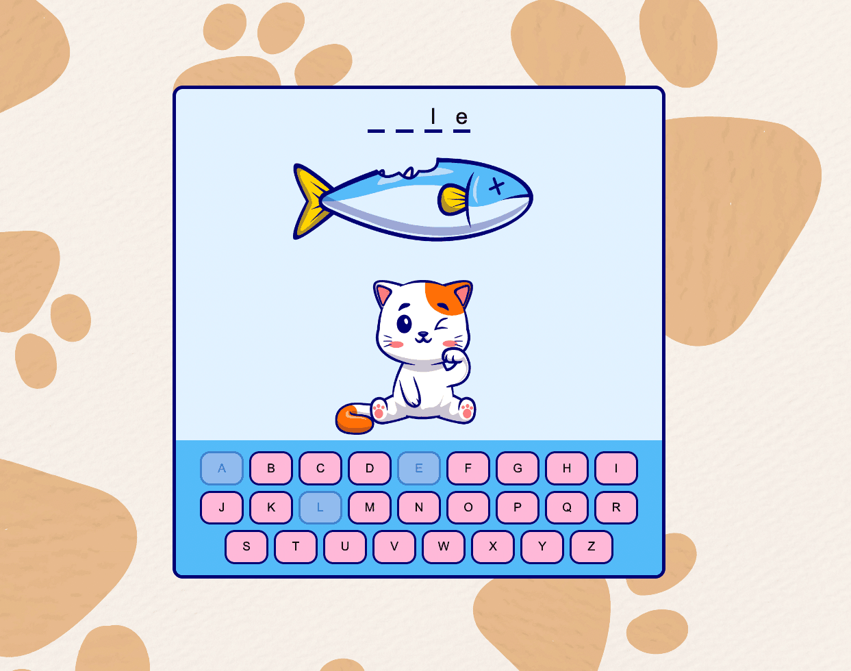 hangedman game with cats